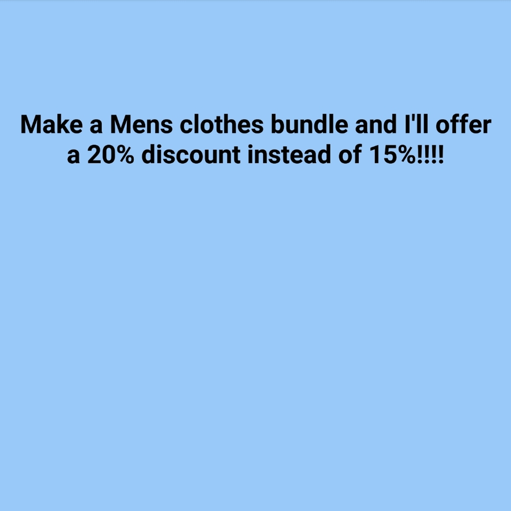 Mens clothes bundle offer